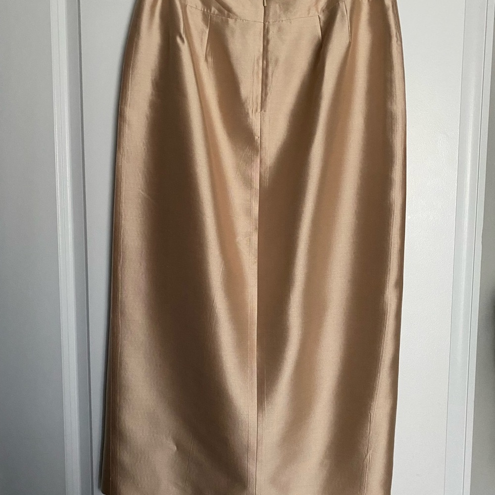 100% Pure Silk Midi Skirt - Picture 2 of 3